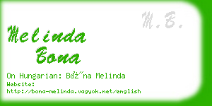 melinda bona business card